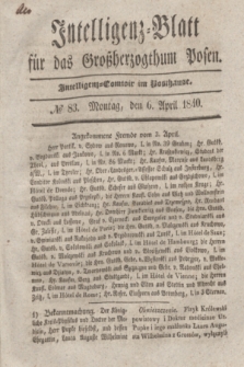 Intelligenz-Blatt für das Großherzogthum Posen. 1840, № 83 (6 April)