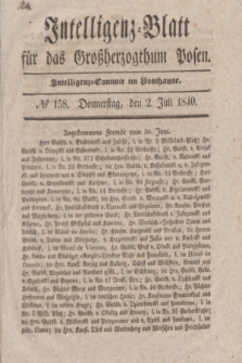 Intelligenz-Blatt für das Großherzogthum Posen. 1840, № 158 (2 Juli)