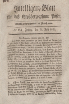 Intelligenz-Blatt für das Großherzogthum Posen. 1840, № 183 (31 Juli)