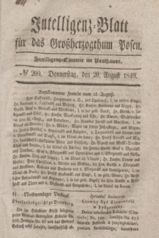 Intelligenz-Blatt für das Großherzogthum Posen. 1840, № 200 (20 August)