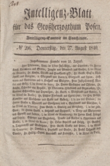 Intelligenz-Blatt für das Großherzogthum Posen. 1840, № 206 (27 August)