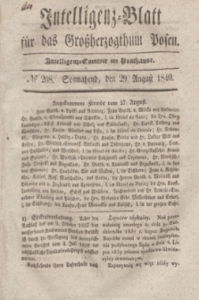 Intelligenz-Blatt für das Großherzogthum Posen. 1840, № 208 (29 August)