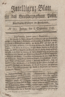Intelligenz-Blatt für das Großherzogthum Posen. 1840, № 213 (4 September)