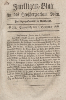 Intelligenz-Blatt für das Großherzogthum Posen. 1840, № 214 (5 September)