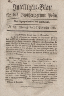 Intelligenz-Blatt für das Großherzogthum Posen. 1840, № 221 (14 September) + dod.
