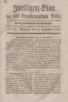 Intelligenz-Blatt für das Großherzogthum Posen. 1840, № 223 (16 September)