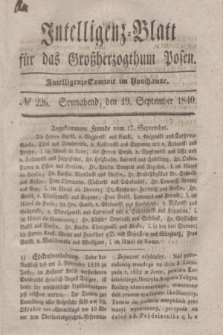 Intelligenz-Blatt für das Großherzogthum Posen. 1840, № 226 (19 September)