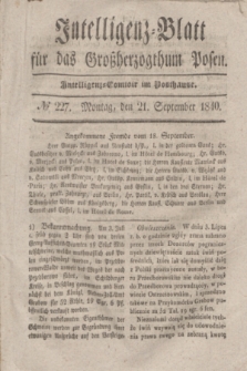 Intelligenz-Blatt für das Großherzogthum Posen. 1840, № 227 (21 September)