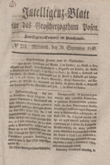 Intelligenz-Blatt für das Großherzogthum Posen. 1840, № 235 (30 September)