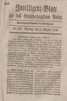 Intelligenz-Blatt für das Großherzogthum Posen. 1840, № 239 (5 Oktober)