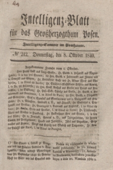 Intelligenz-Blatt für das Großherzogthum Posen. 1840, № 242 (8 Oktober)