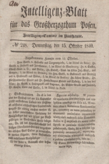Intelligenz-Blatt für das Großherzogthum Posen. 1840, № 248 (15 Oktober)