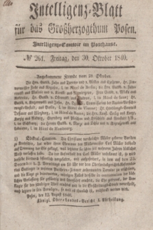 Intelligenz-Blatt für das Großherzogthum Posen. 1840, № 261 (30 Oktober)