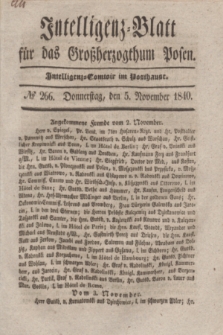 Intelligenz-Blatt für das Großherzogthum Posen. 1840, № 266 (5 November) + dod.