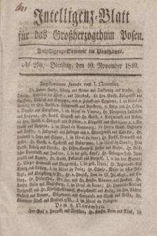 Intelligenz-Blatt für das Großherzogthum Posen. 1840, № 270 (10 November)