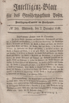 Intelligenz-Blatt für das Großherzogthum Posen. 1840, № 289 (2 December)