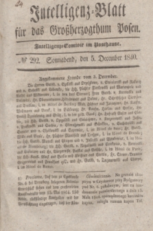 Intelligenz-Blatt für das Großherzogthum Posen. 1840, № 292 (5 December) + dod.