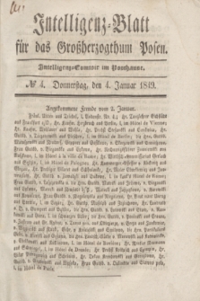 Intelligenz-Blatt für das Großherzogthum Posen. 1849, № 4 (4 Januar)