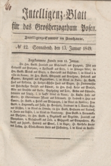 Intelligenz-Blatt für das Großherzogthum Posen. 1849, № 12 (13 Januar)