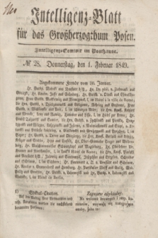 Intelligenz-Blatt für das Großherzogthum Posen. 1849, № 28 (1 Februar) + dod.