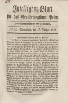 Intelligenz-Blatt für das Großherzogthum Posen. 1849, № 42 (17 Februar)