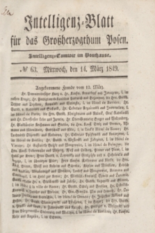 Intelligenz-Blatt für das Großherzogthum Posen. 1849, № 63 (14 März)