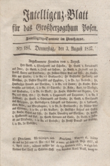 Intelligenz-Blatt für das Großherzogthum Posen. 1837, Nro. 184 (3 August)