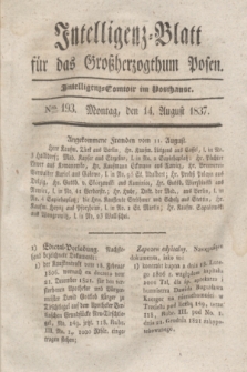 Intelligenz-Blatt für das Großherzogthum Posen. 1837, Nro. 193 (14 August)