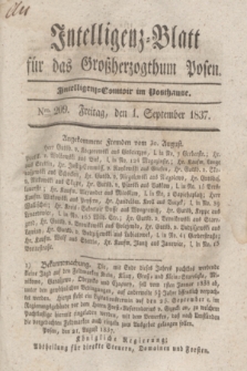 Intelligenz-Blatt für das Großherzogthum Posen. 1837, Nro. 209 (1 September) + dod.