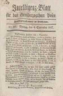 Intelligenz-Blatt für das Großherzogthum Posen. 1837, Nro. 211 (4 September)