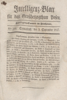 Intelligenz-Blatt für das Großherzogthum Posen. 1837, Nro. 216 (9 September)