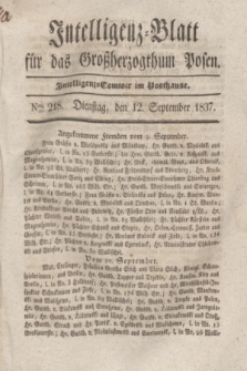 Intelligenz-Blatt für das Großherzogthum Posen. 1837, Nro. 218 (12 September)