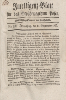 Intelligenz-Blatt für das Großherzogthum Posen. 1837, Nro. 220 (14 September) + dod.