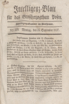 Intelligenz-Blatt für das Großherzogthum Posen. 1837, Nro. 229 (25 September) + dod.