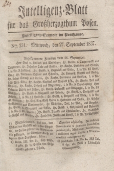 Intelligenz-Blatt für das Großherzogthum Posen. 1837, Nro. 231 (27 September)