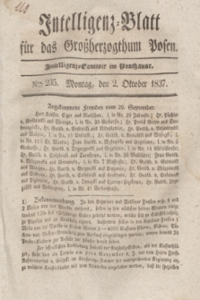 Intelligenz-Blatt für das Großherzogthum Posen. 1837, Nro. 235 (2 Oktober) + dod.
