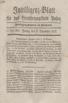 Intelligenz-Blatt für das Großherzogthum Posen. 1837, Nro. 263 (3 November)