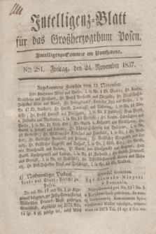 Intelligenz-Blatt für das Großherzogthum Posen. 1837, Nro. 281 (24 November)