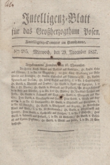 Intelligenz-Blatt für das Großherzogthum Posen. 1837, Nro. 285 (29 November)
