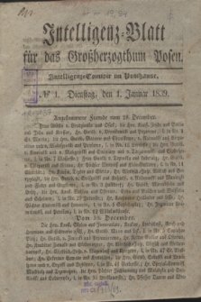 Intelligenz-Blatt für das Großherzogthum Posen. 1839, № 1 (1 Januar)
