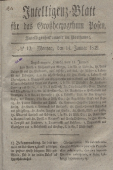 Intelligenz-Blatt für das Großherzogthum Posen. 1839, № 12 (14 Januar) + dod.