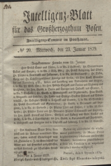 Intelligenz-Blatt für das Großherzogthum Posen. 1839, № 20 (23 Januar)