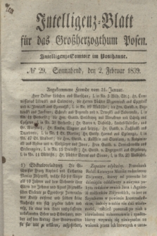 Intelligenz-Blatt für das Großherzogthum Posen. 1839, № 29 (2 Februar)