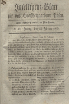 Intelligenz-Blatt für das Großherzogthum Posen. 1839, № 40 (15 Februar)