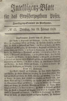 Intelligenz-Blatt für das Großherzogthum Posen. 1839, № 43 (19 Februar)