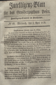 Intelligenz-Blatt für das Großherzogthum Posen. 1839, № 80 (3 April)