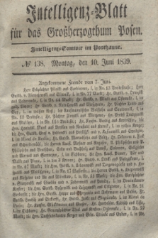Intelligenz-Blatt für das Großherzogthum Posen. 1839, № 138 (10 Juni) + dod.