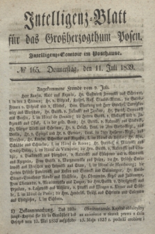 Intelligenz-Blatt für das Großherzogthum Posen. 1839, № 165 (11 Juli)