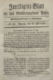 Intelligenz-Blatt für das Großherzogthum Posen. 1839, № 168 (15 Juli)