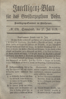 Intelligenz-Blatt für das Großherzogthum Posen. 1839, № 179 (27 Juli)